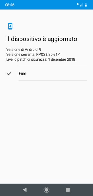 Se il tuo telefono è aggiornato, seleziona Fine