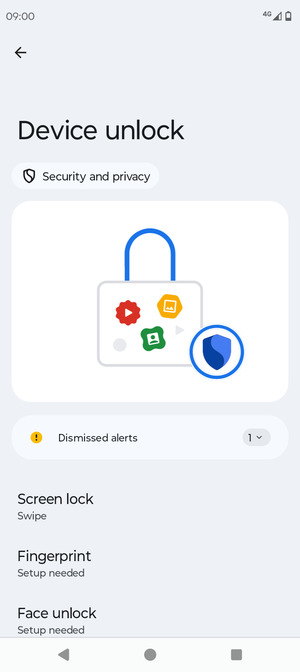 Select Screen lock