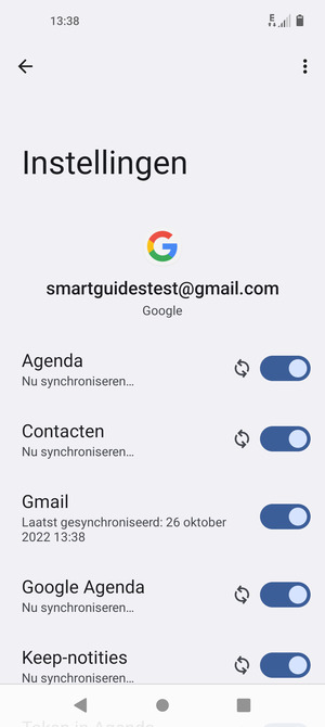 Uw gegevens worden gesynchroniseerd
