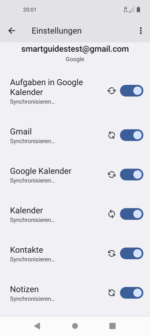 Ihre Kontakte von Google werden nun auf Ihr Handy synchronisiert