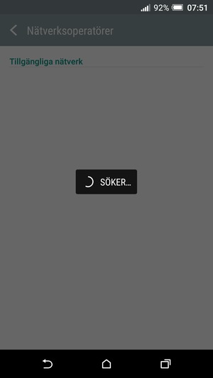 Vänta på att sökningen avslutas