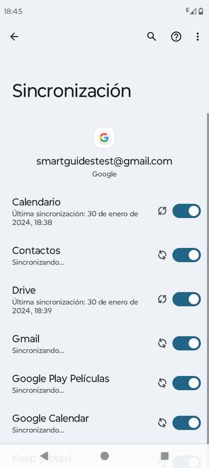 Su información será sincronizada