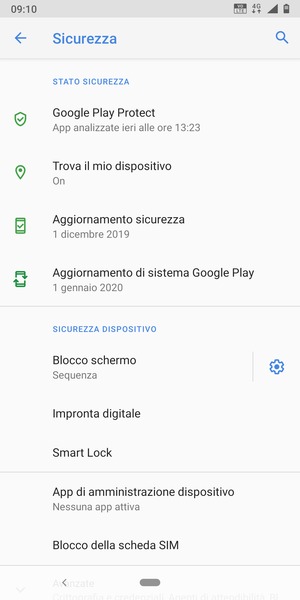 Il tuo telefono è ora protetto dal blocco schermo