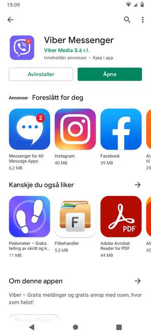 Velg Åpne