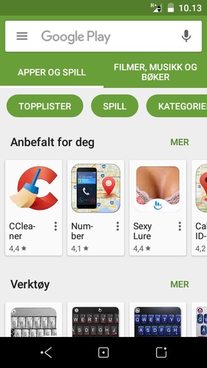 Velg søkefelt