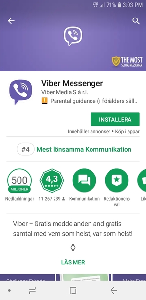 Välj INSTALLERA