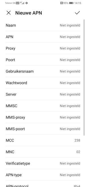 Voer mms-gegevens in