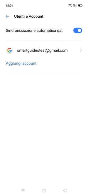 Seleziona il tuo account Google