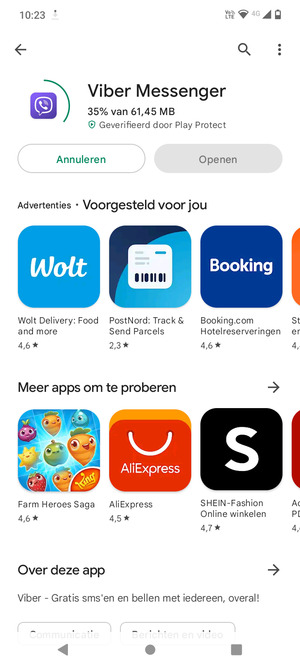 Wacht tot het installatieproces beëindigd is