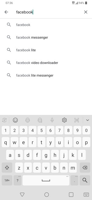 Enter the app name and select Search