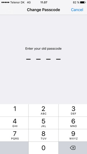 Enter your old passcode
