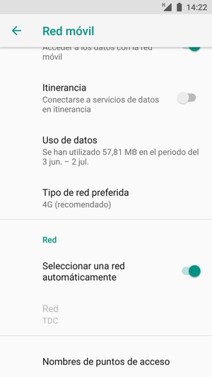 Desplácese y seleccione Nombres de puntos de acceso
