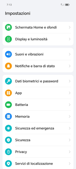 Per attivare il blocco dello schermo, vai al menu Impostazioni e seleziona Dati biometrici e password