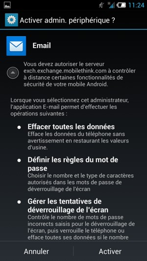 Sélectionnez Activer
