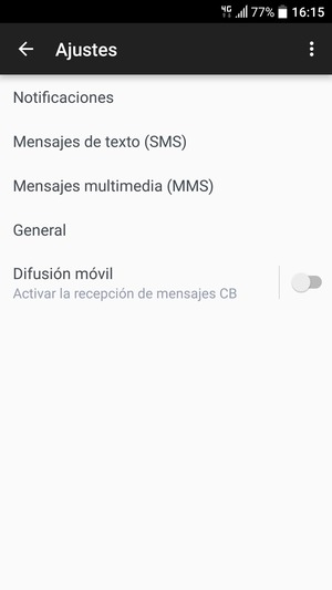 Seleccione Mensajes de texto (SMS)
