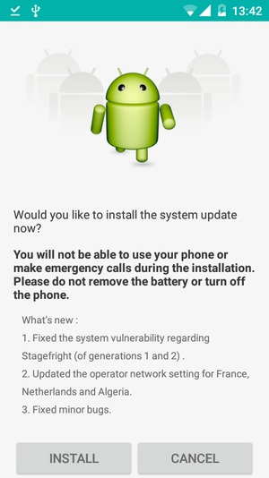 Select INSTALL