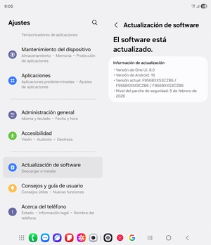 Si su teléfono está actualizado, verá la siguiente pantalla
