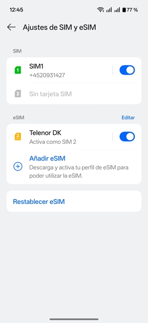Su eSIM ya ha sido activado