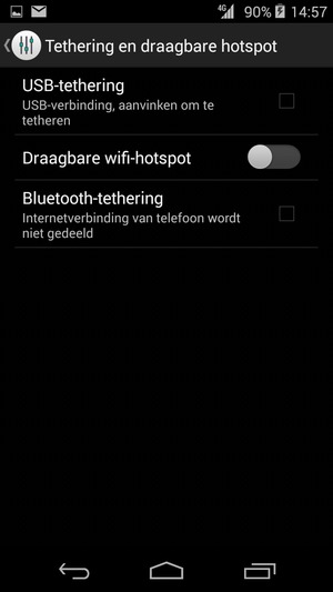Selecteer Wi-Fi hotspot / Draagbare wifi-hotspot
