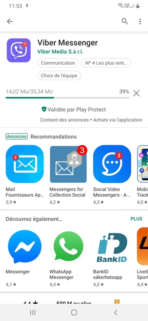 Veuillez attendre la fin de la procédure d'installation