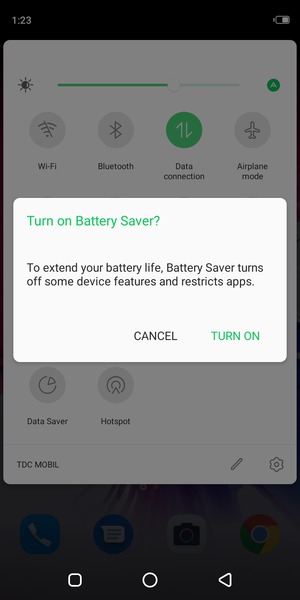 Select TURN ON
