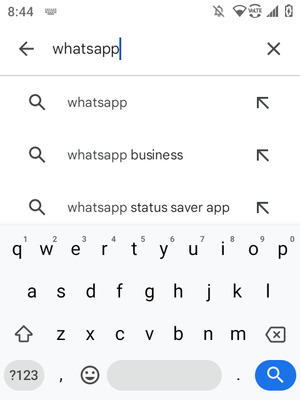 Enter the app name and select Search
