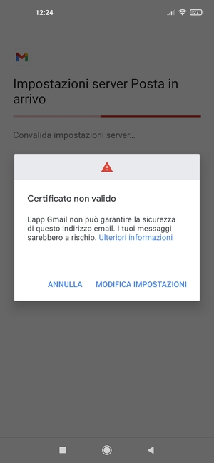 Seleziona MODIFICA IMPOSTAZIONI