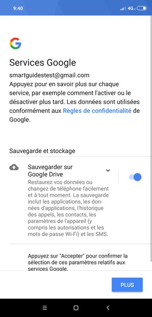 Sélectionnez PLUS