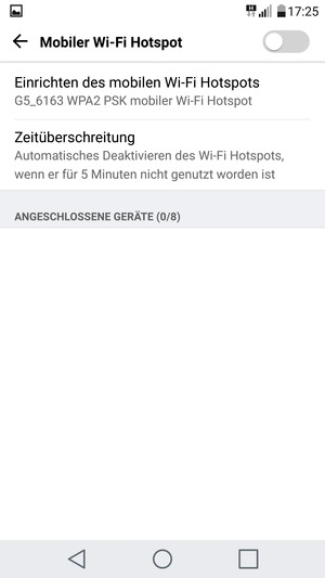 Wählen Sie Einrichten des mobilen Wi-Fi Hotspots