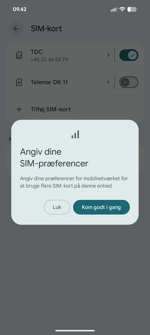 Vælg Kom godt i gang