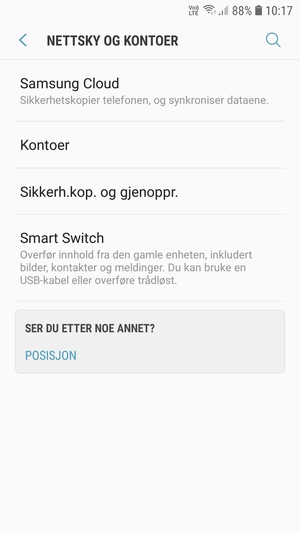 Velg Sikkerh.kop. og gjenoppr.