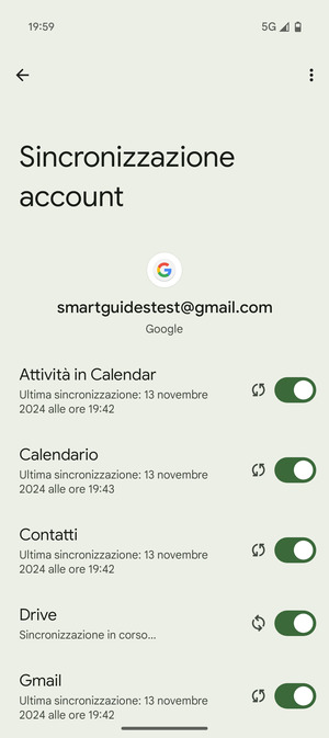 Seleziona il tasto Menu