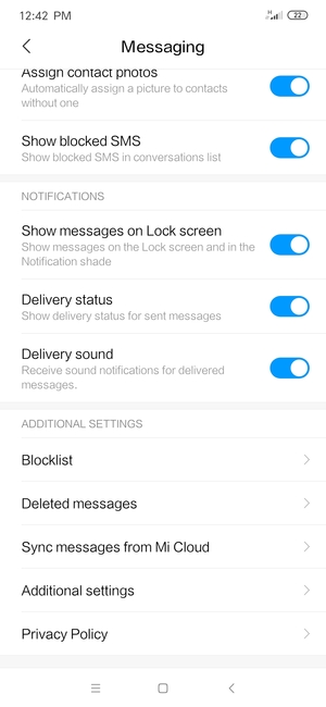 Scroll to and select Additional settings