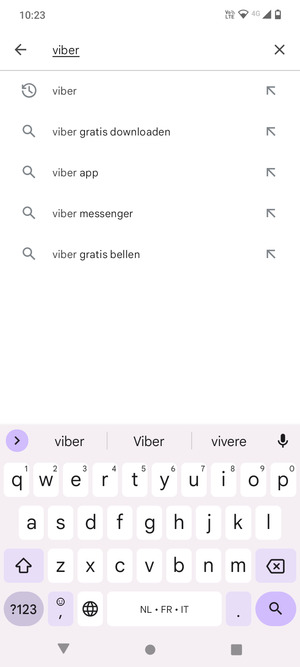 Voer de app-naam in en selecteer Zoeken