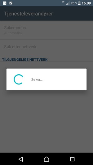 Vent til søket er ferdig