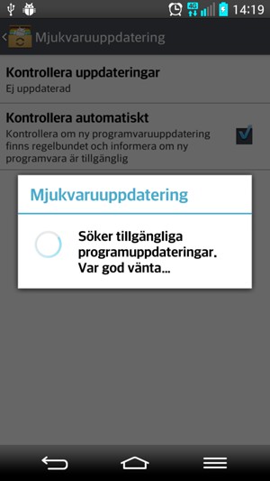 Vänta på att sökningen avslutas
