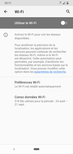Activer le Utiliser le Wi-Fi