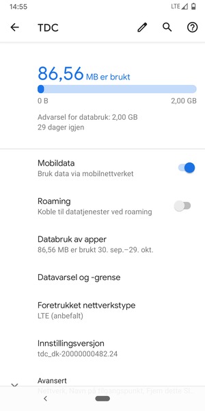 Velg Foretrukket nettverkstype