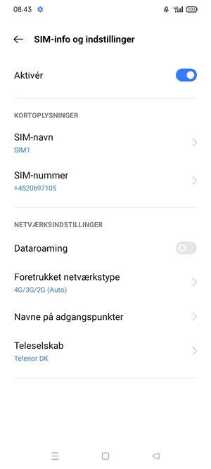Vælg Navne på adgangspunkter