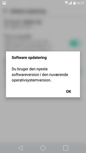 Hvis din telefon er opdateret, vælg OK