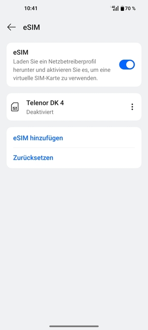 Wählen Sie die Menü-Taste