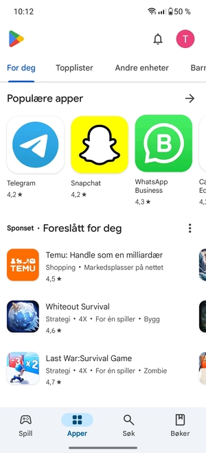 Velg Søk