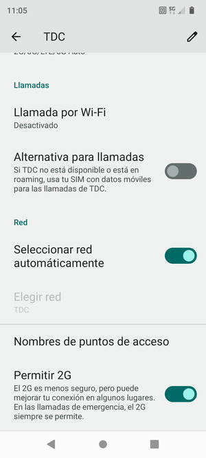 Desplácese y seleccione Nombres de puntos de acceso