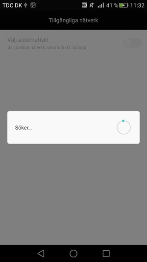Vänta på att sökningen avslutas