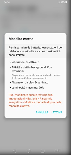 Seleziona ATTIVA