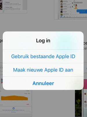 Selecteer Gebruik bestaande Apple ID