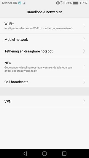 Selecteer Tethering en draagbare hotspot