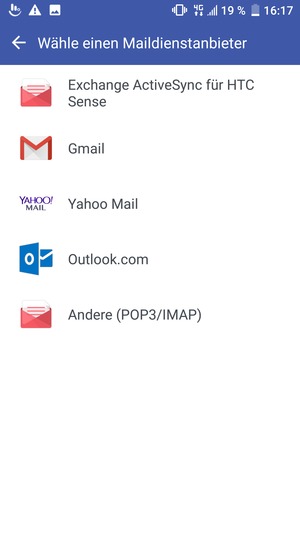 Wählen Sie Outlook.com 