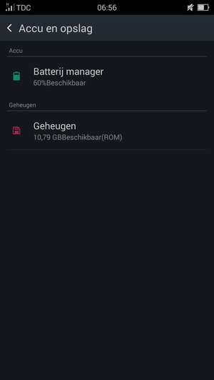 Selecteer Batterij manager