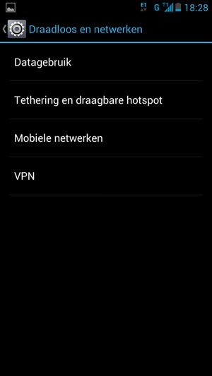 Selecteer Mobiele netwerken